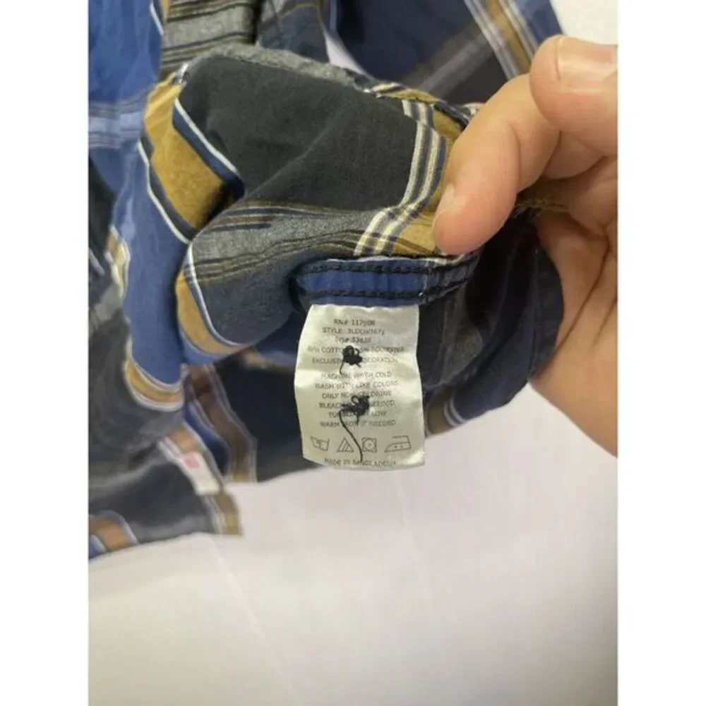 Levi's Plaid Shirt Men XL‎  Blue Western Classiccore Corpcore Careerwear